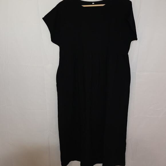 Dress Simple Cotton blend Short Sleeve Women Size XL No Brand Name - Picture 1 of 16